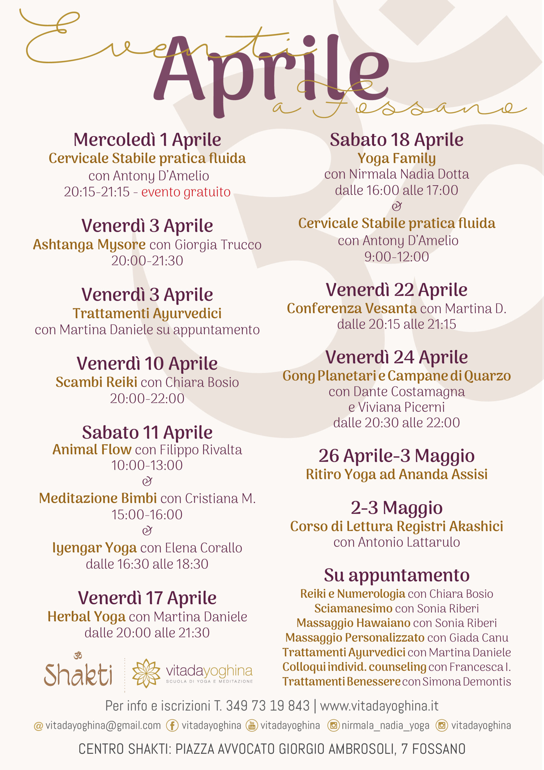 Eventi a Fossano e Cuneo - Aprile